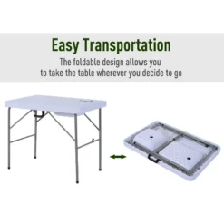 Outsunny Folding Fish Cleaning Table & Portable Sink Station With Hose Hookup, Convertible Camping Table With Ruler, Camp Kitchen For Picnic, Fishing -Coleman Camp Shop GUEST 02660f5f 5cca 4ab4 87bd f41a3454feda