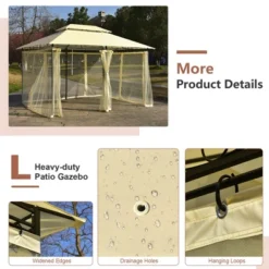 Costway 2-Tier 10'x13' Steel Gazebo Canopy Tent Shelter Patio Garden Outdoor Netting 21 Costway 2-Tier 10'x13' Steel Gazebo Canopy Tent Shelter Patio Garden Outdoor Netting -Coleman Camp Shop GUEST 0275de4e c8d4 4918 9a03 a66f5d707136