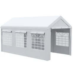 Outsunny 10' X 20' Carport & Party Tent, Height Adjustable Portable Garage With Mesh Windows For Parties, Wedding And Events 15 Outsunny 10' X 20' Carport & Party Tent, Height Adjustable Portable Garage With Mesh Windows For Parties, Wedding And Events -Coleman Camp Shop GUEST 094118c5 d450 4eee 9994 ad7169382921