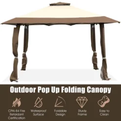 Costway 13'x13' Gazebo Canopy Shelter Awning Tent Patio Garden Outdoor Companion -Coleman Camp Shop GUEST 1499dda6 74e2 407d 98c9 09c2608a01af