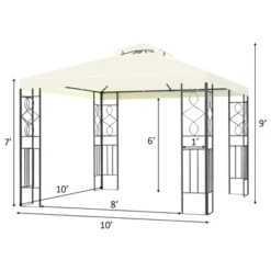 Tangkula 2-Tiers 10'x10'Outdoor Canopy Gazebo Art Steel Frame Party Patio Large Canopy Gazebo W/Netting -Coleman Camp Shop GUEST 1529d8eb 9e38 4589 a7c7 b63cffb53cb7