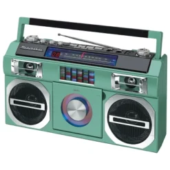 Studebaker SB2145 80's Retro Street Portable Bluetooth Boombox With FM Radio, CD Player, LED EQ And 10 Watts RMS Power -Coleman Camp Shop GUEST 1544c94f 47e0 42d4 be43 9afd0140b5ac