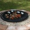 Sunnydaze Decor Sunnydaze Outdoor Camping Or Backyard Heavy-Duty Steel Round X-Marks Fire Pit Cooking Grilling Grate