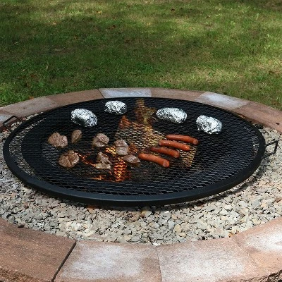 Sunnydaze Decor Sunnydaze Outdoor Camping Or Backyard Heavy-Duty Steel Round X-Marks Fire Pit Cooking Grilling Grate 3 Sunnydaze Decor Sunnydaze Outdoor Camping Or Backyard Heavy-Duty Steel Round X-Marks Fire Pit Cooking Grilling Grate