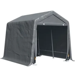 Outsunny Garden Storage Tent, Heavy Duty Bike Shed, Patio Storage Shelter W/ Metal Frame And Double Zipper Doors, Dark Grey -Coleman Camp Shop GUEST 1acc9a10 626c 4616 a6c9 3ba14d0221f5