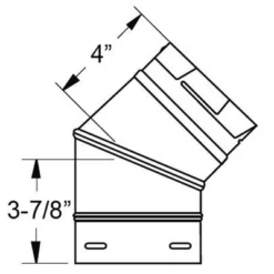 DuraVent PelletVent 6 Inches Stainless Steel 45 Degree Elbow Stove Pipe, Silver -Coleman Camp Shop GUEST 1d970875 c2a0 4185 b7ca 45e02603723d