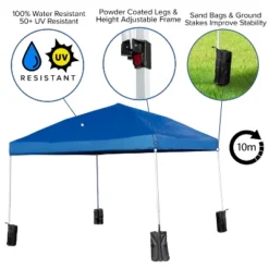 Flash Furniture 10'x10' Pop Up Event Straight Leg Canopy Tent With Sandbags And Wheeled Case -Coleman Camp Shop GUEST 23078d2b b5fe 4088 a843 80045bc7adbf