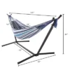 Hastings Home Double Brazilian Hammock With Height Adjustment Stand And Carrying Bag - 113" X 39", Blue/White 1 Hastings Home Double Brazilian Hammock With Height Adjustment Stand And Carrying Bag - 113" X 39", Blue/White -Coleman Camp Shop GUEST 2441f8c6 cea7 46f2 945e a15dfc7c4511