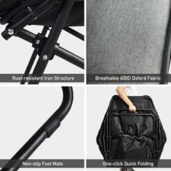 Costway Folding Saucer Padded Chair Soft Wide Seat W/ Metal Frame Lounge Furniture -Coleman Camp Shop GUEST 24f6328f c86f 477e 850e be1f8da7d9a8