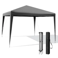 Costway Patio 10x10ft Outdoor Instant Pop-up Canopy Folding Sun Shelter Carry Bag Navy/Grey/White -Coleman Camp Shop GUEST 26ed6818 b617 4296 a5ea 3b7cb57e1f4c