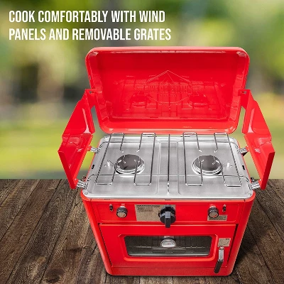 Hike Crew Portable Camping Oven With Dual Burner Propane Stove 6 Hike Crew Portable Camping Oven With Dual Burner Propane Stove - Image 4