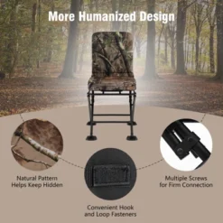 Costway Folding Silent Swivel Blind 360°Swivel Hunting Chair W/All-terrain Foot Pads -Coleman Camp Shop GUEST 29e36bf4 3e8c 4852 9f6f edf0fdfffe6b