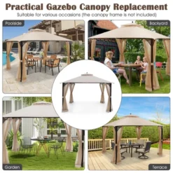 10' X 12' Patio Gazebo Replacement Top Cover 2-Tier Canopy CPAI-84 Outdoor -Coleman Camp Shop GUEST 2a355d66 af71 4853 afae 6d2c18f73e41