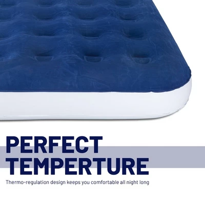 Continental Sleep, 14" Air Mattress With Comfort Coil Technology And High Capacity Pump, Good For Camping, Home And Portable Travel, Twin, Blue. 3 Continental Sleep, 14" Air Mattress With Comfort Coil Technology And High Capacity Pump, Good For Camping, Home And Portable Travel, Twin, Blue.