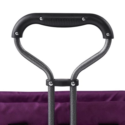 Mac Sports Double Decker Heavy Duty Steel Frame Collapsible Outdoor Utility Garden Cart Wagon With Lower Storage Shelf And 150 Pound Capacity, Purple 6 Mac Sports Double Decker Heavy Duty Steel Frame Collapsible Outdoor Utility Garden Cart Wagon With Lower Storage Shelf And 150 Pound Capacity, Purple - Image 4