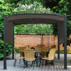 Tangkula Outdoor Retractable Pergola 10 X 10ft Patio Pergola Gazebo Sun Shade Shelter Canopy W/Heavy Duty Steel Frame For Beach -Coleman Camp Shop GUEST 304a243c 1b6d 43cd b1a5 28e3acda9e0c