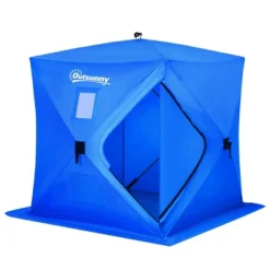 Outsunny 2 Person Ice Fishing Shelter, Waterproof Oxford Fabric Portable Pop-up Ice Tent With Bag For Outdoor Fishing -Coleman Camp Shop GUEST 32dd6e48 15e4 461f b062 2fb8a800417d