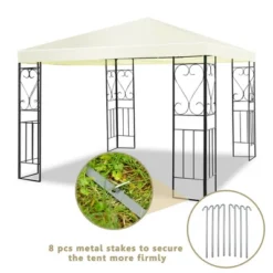 Costway 10'x10' Patio Gazebo Canopy Tent Steel Frame Shelter Patio Party Awning -Coleman Camp Shop GUEST 363938ea b03d 4bb9 91e2 ee68bbe7e17f