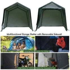 Costway 10'x10' Patio Tent Carport Storage Shelter Shed Car Canopy Heavy Duty Green -Coleman Camp Shop GUEST 36f3aa75 fe68 42a7 9c85 4b5fe8419c22