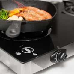 XtremepowerUS Double Burner Stove Brass Tempered Ignition LPG, With Regulator Gas Range, Black -Coleman Camp Shop GUEST 38abdb53 9c04 46f1 8fe2 b15276f8bdb8