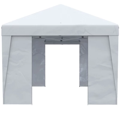 Outsunny 19' X 10' Large Party Tent, Height Adjustable Pop Up Canopy With Weight Bags And Wheeled Carry Bag 7 Outsunny 19' X 10' Large Party Tent, Height Adjustable Pop Up Canopy With Weight Bags And Wheeled Carry Bag - Image 5