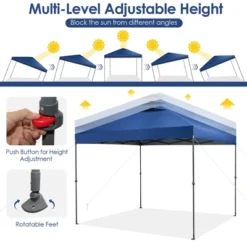 Costway Patio 10x10ft Outdoor Instant Pop-up Canopy Folding Tent Sun Shelter UV50+ Gray/Blue/White -Coleman Camp Shop GUEST 39344360 f2f1 4c6e a0a2 5fa0a76f35b1