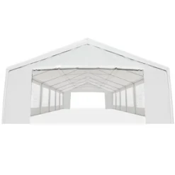 Outsunny 20' X 40' Large Outdoor Carport Canopy Party Tent With Removable Protective Sidewalls & Versatile Uses, White -Coleman Camp Shop GUEST 3bd9441f ff9e 49fa 9e85 60024044bc55