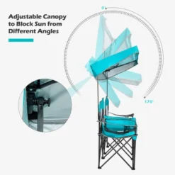 Costway Portable Folding Camping Canopy Chairs W/ Cup Holder Cooler Outdoor Turquoise -Coleman Camp Shop GUEST 3c78e997 3494 4c68 ab1d 5a728f774c24