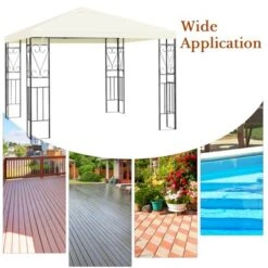 Tangkula 10'x10'Outdoor Canopy Gazebo Art Steel Frame Party Patio Large Canopy Gazebo -Coleman Camp Shop GUEST 3dda53d8 a0be 487a a37e f4423b304ab1