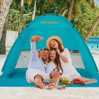 Alvantor Outdoor Instant Pop Up Sun Shade Canopy 2 People Beach Shelter Tent Turquoise 8 Alvantor Outdoor Instant Pop Up Sun Shade Canopy 2 People Beach Shelter Tent Turquoise - Image 6