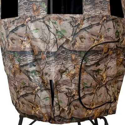 Muddy MUD-MTA3000-RK Liberty Tripod Stand Hunting Blind Enclosure With 8 Easy Access Zippered Windows And 7 Feet Of Standing Room, Camouflage 4 Muddy MUD-MTA3000-RK Liberty Tripod Stand Hunting Blind Enclosure With 8 Easy Access Zippered Windows And 7 Feet Of Standing Room, Camouflage - Image 2