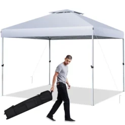 Costway 2-Tier 10' X 10' Pop-up Canopy Tent Instant Gazebo Adjustable Carry Bag With Wheel -Coleman Camp Shop GUEST 402f1bbd 3ae2 410f 96e3 3da06dc00668