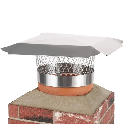 Draft King SS813U Round Slip In Single Flue Chimney Cover For 11.5 To 12.5 Inch Masonry Chimneys With Expanded Mesh And Welded Legs, Stainless Steel 5 Draft King SS813U Round Slip In Single Flue Chimney Cover For 11.5 To 12.5 Inch Masonry Chimneys With Expanded Mesh And Welded Legs, Stainless Steel - Image 3