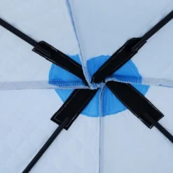 Outsunny 8 Person Ice Fishing Shelter, Waterproof Oxford Fabric Portable Pop-up Ice Tent With 4 Doors For Outdoor Fishing, Blue -Coleman Camp Shop GUEST 431b74a7 2f61 4c1f 914d fd494ddca7d4