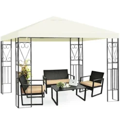 Costway 10'x10' Patio Gazebo Canopy Tent Steel Frame Shelter Patio Party Awning -Coleman Camp Shop GUEST 4c5e2f39 352c 4aa4 a020 c52eb46ce6cc