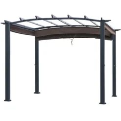 Tangkula Outdoor Retractable Pergola 10 X 10ft Patio Pergola Gazebo Sun Shade Shelter Canopy W/Heavy Duty Steel Frame For Beach -Coleman Camp Shop GUEST 4d3a3c2b 2442 4016 8fe6 b3c2a39cdea0