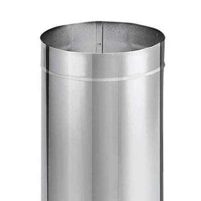DuraVent DuraBlack 6DBK-48SS Stainless Steel Single Wall Wood Burning Stove Pipe Connector To Vent Smoke And Exhaust, 48 Inches Long X 6 Inch Diameter