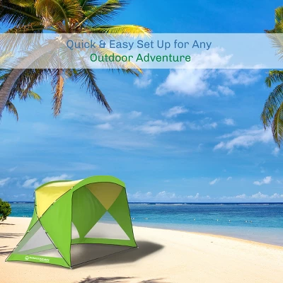 Beach Tent Sun Shelter - Sport Umbrella - UV Protection And Water-Resistant With Carry Bag – Shade Canopy For Families By Wakeman Outdoors (Green) 5 Beach Tent Sun Shelter - Sport Umbrella - UV Protection And Water-Resistant With Carry Bag – Shade Canopy For Families By Wakeman Outdoors (Green) - Image 3