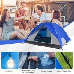 Costway 4 Person Instant Pop-up Camping Tent 2-in-1 Double-Layer Waterproof Tent -Coleman Camp Shop GUEST 55a21f90 0fd9 45a3 a677 9438f3c32056