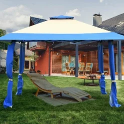Costway 13'x13' Gazebo Canopy Shelter Awning Tent Patio Garden Outdoor Companion Blue -Coleman Camp Shop GUEST 5851c13e 0535 4952 bf96 506704bab014