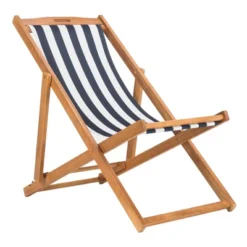 Loren Foldable Sling Chair - Natural/Navy/White - Safavieh -Coleman Camp Shop GUEST 59233eef f195 4ab9 a0f0 585249f775bb