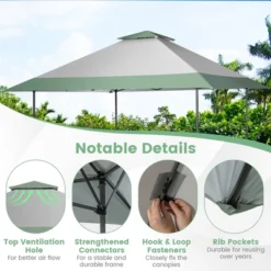 Costway 13x13ft Patio Pop-Up Gazebo Canopy Tent Instant Sun Shelter Outdoor Wheeled Bag -Coleman Camp Shop GUEST 5bb7e4e4 6905 4360 8f14 605dcf219dae
