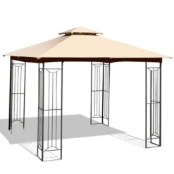 Costway 10' X 10' Patio Canopy Gazebo Outdoor 2-Tier Steel Tent Heavy-Duty L-Shaped 20 Costway 10' X 10' Patio Canopy Gazebo Outdoor 2-Tier Steel Tent Heavy-Duty L-Shaped -Coleman Camp Shop GUEST 5c486e20 ea18 459e b2cc b6f3e9fbd91a