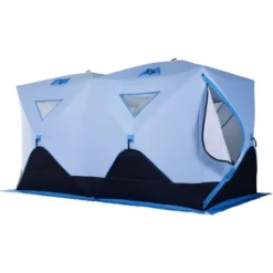 Outsunny 8 Person Ice Fishing Shelter, Waterproof Oxford Fabric Portable Pop-up Ice Tent With 4 Doors For Outdoor Fishing, Blue -Coleman Camp Shop GUEST 5eef625e 405c 4fdc b849 50a8a9b7c8bc