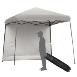 Tangkula 10x10 Ft Pop Up Canopy Tent One Person Set-up Instant Shelter With Central Lock W/ Roll-up Side Wall -Coleman Camp Shop GUEST 5f802480 855b 4688 8e57 490de3fb671d