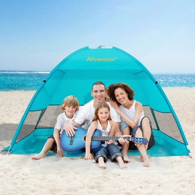 Alvantor Outdoor Instant Pop Up Sun Shade Canopy 2 People Beach Shelter Tent Turquoise 9 Alvantor Outdoor Instant Pop Up Sun Shade Canopy 2 People Beach Shelter Tent Turquoise - Image 7