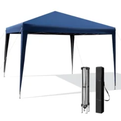 Costway Patio 10x10ft Outdoor Instant Pop-up Canopy Folding Sun Shelter Carry Bag Navy/Grey/White -Coleman Camp Shop GUEST 60505036 9d5e 4f3c 93b0 2eadf1cf4304
