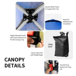 Tangkula Pop-up Canopy Tent 10’ X 10’ Height Adjustable Commercial Instant Canopy W/ Portable Roller Bag Blue/ White/ Grey 20 Tangkula Pop-up Canopy Tent 10’ X 10’ Height Adjustable Commercial Instant Canopy W/ Portable Roller Bag Blue/ White/ Grey -Coleman Camp Shop GUEST 63232419 9207 46df bfee b12d88d771ab