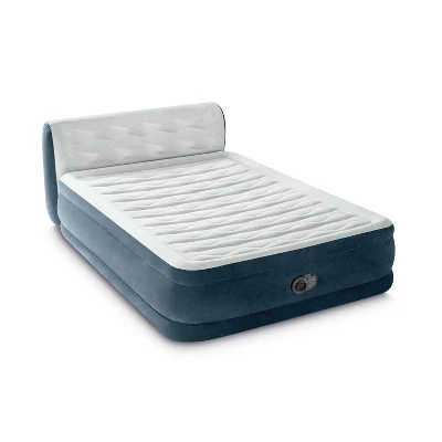 Intex 18" Pillow Top Air Mattress With Electric Pump And Headboard - Queen Size 3 Intex 18" Pillow Top Air Mattress With Electric Pump And Headboard - Queen Size