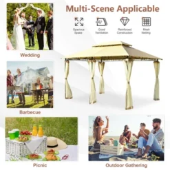 Costway 2-Tier 10'x13' Steel Gazebo Canopy Tent Shelter Patio Garden Outdoor Netting 17 Costway 2-Tier 10'x13' Steel Gazebo Canopy Tent Shelter Patio Garden Outdoor Netting -Coleman Camp Shop GUEST 69bcc85a 93e7 4027 a628 460045ab074d